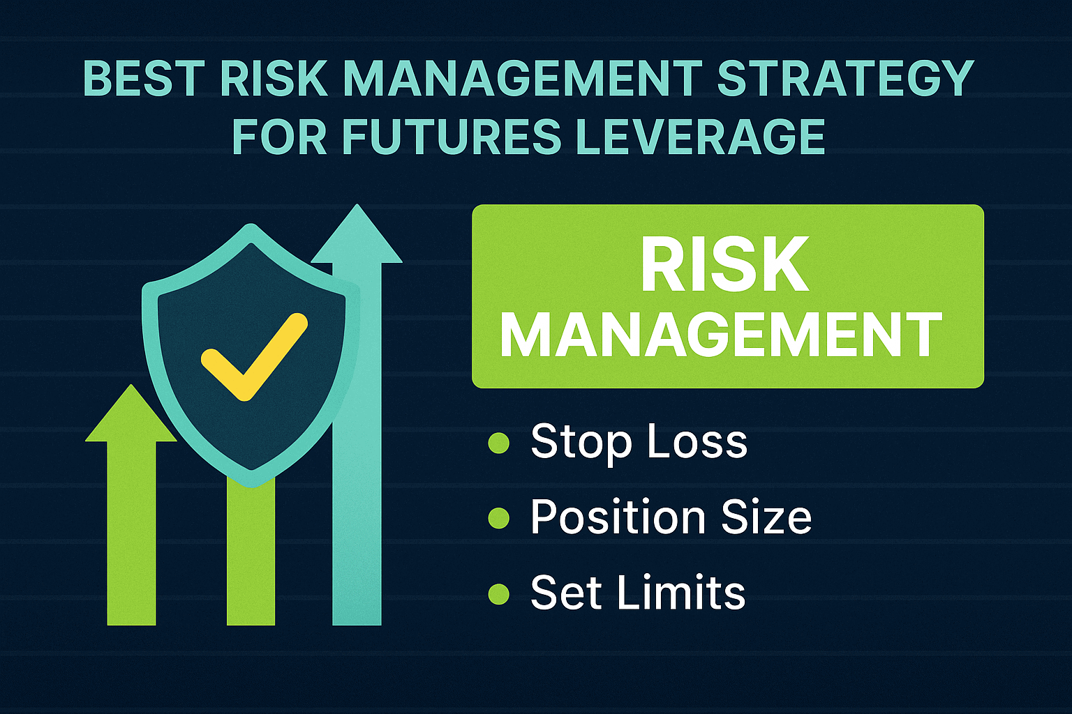 “Infographic showing top risk management strategies for crypto futures leverage: stop loss, position size, and set limits”