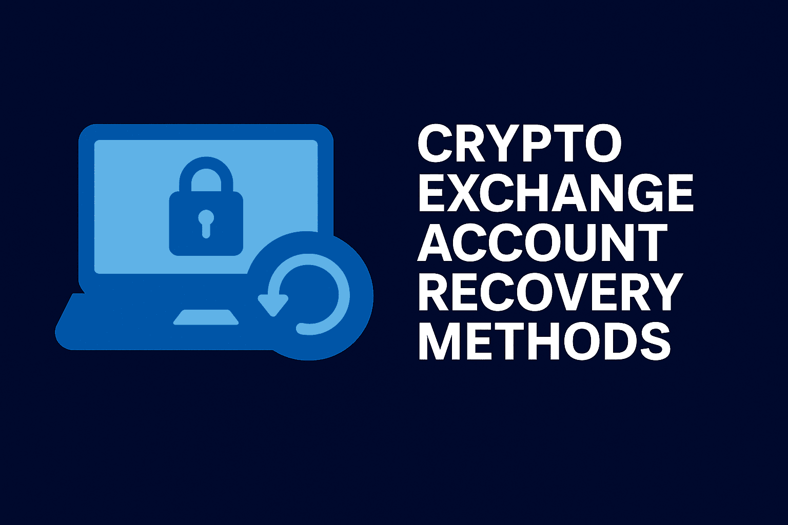 Digital illustration showing the concept of regaining access to a crypto exchange account, with visuals representing password resets, identity verification, and account security tools.