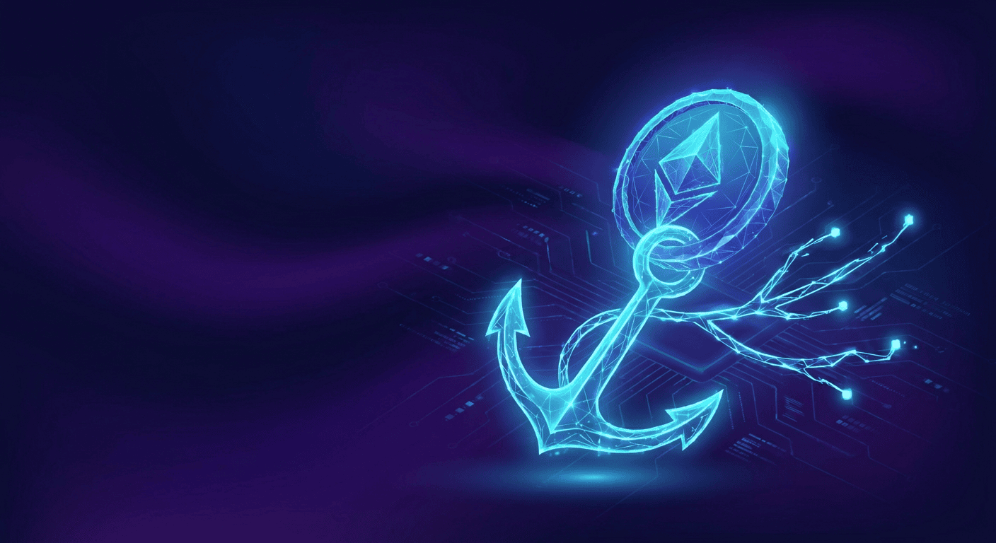 Crypto Stablecoin Depeg Prediction System cryptocurrency visual illustration