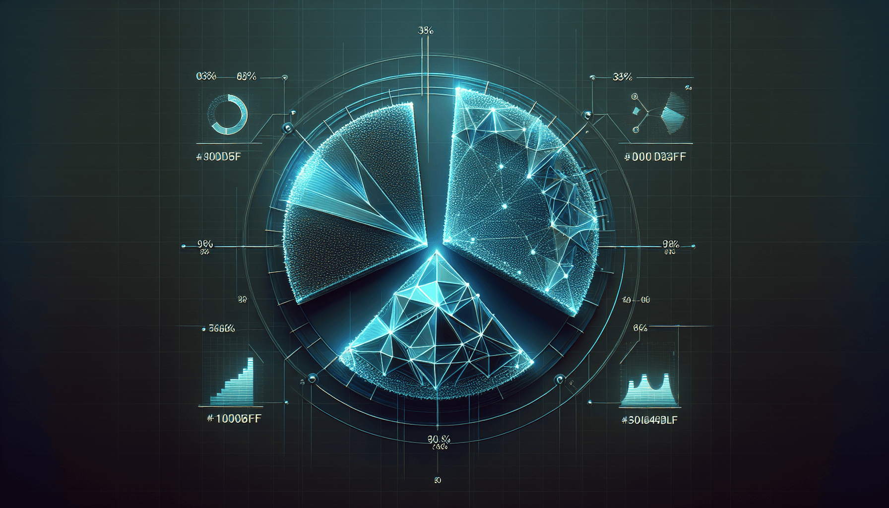 Crypto portfolio diversification calculator with balanced holdings visualization