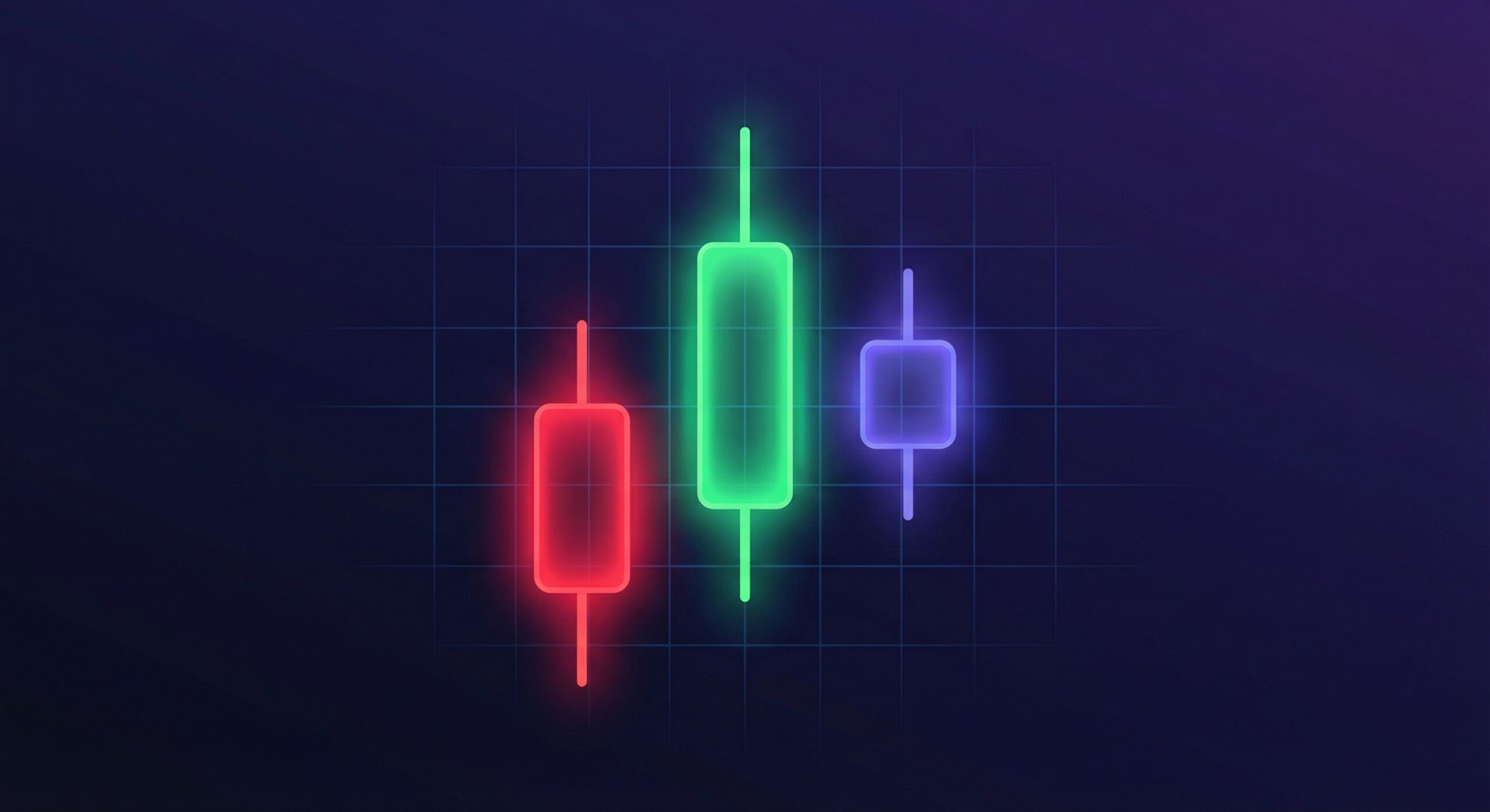 Candlestick patterns visualization showing bullish and bearish candles