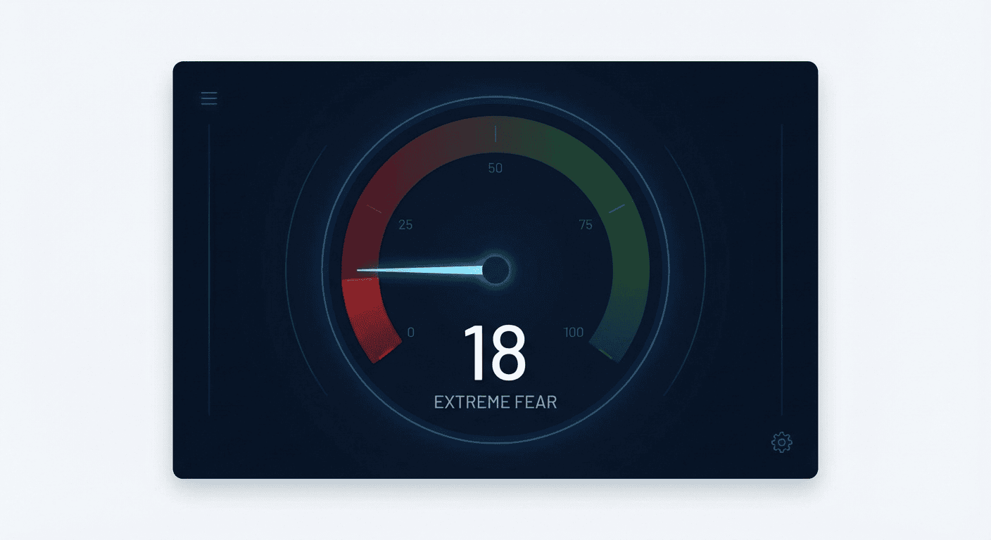 Crypto Fear and Greed Index showing extreme fear at 18 during the week of March 6, 2026