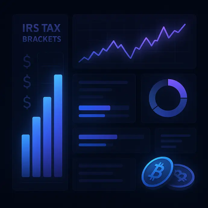 Short-term and long-term crypto tax rate brackets for 2026