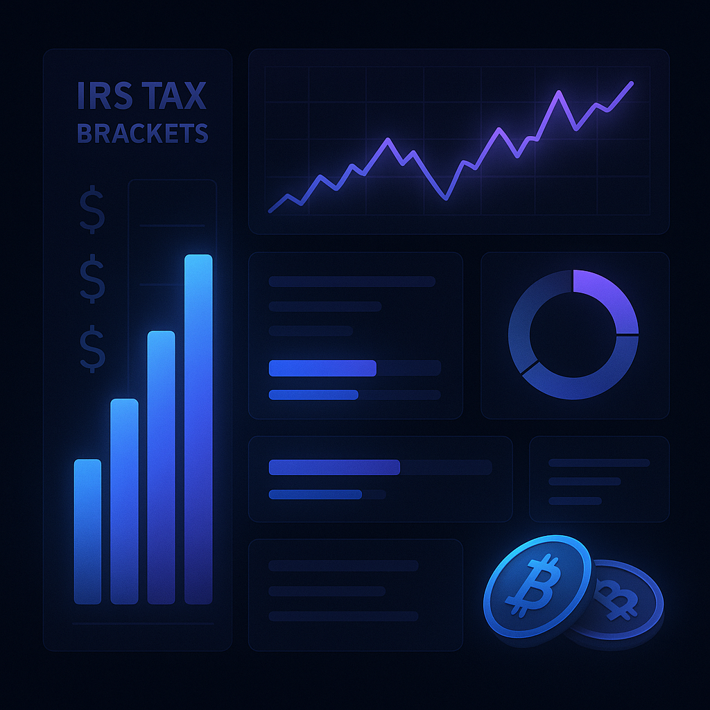 Short-term and long-term crypto tax rate brackets for 2026