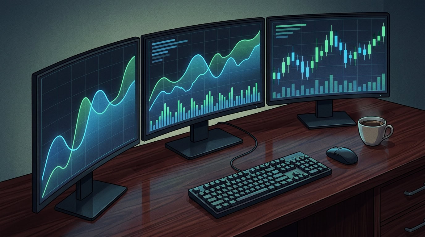 Bitcoin ETF flow dashboard and macro chart illustration
