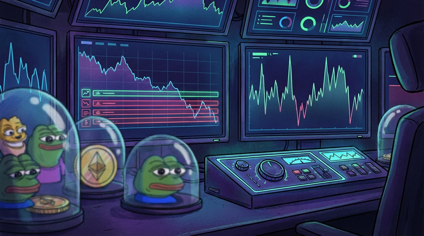 Risk management view for meme coin trading platform users