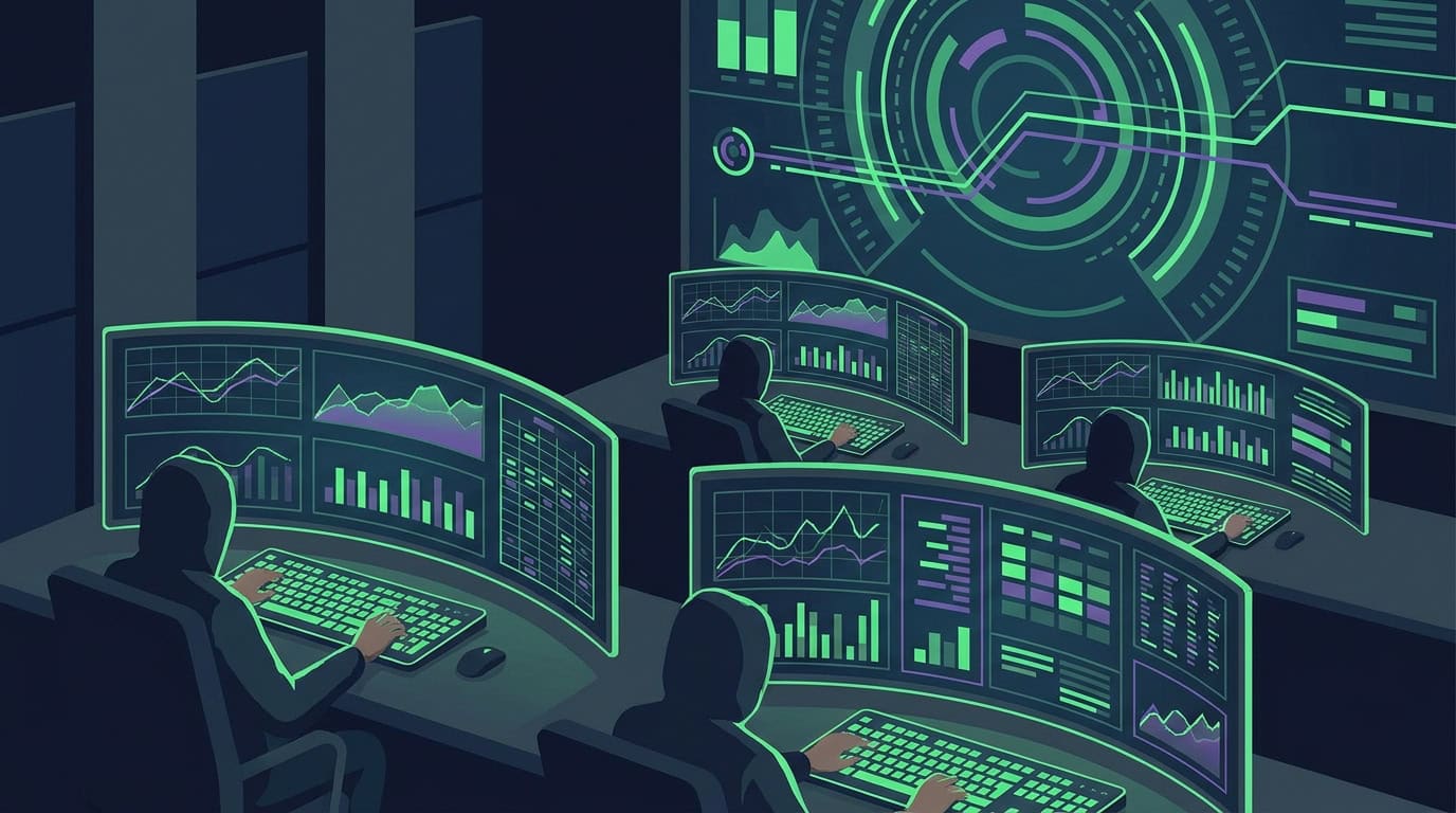 Crypto perpetual futures dashboard on a dark trading screen