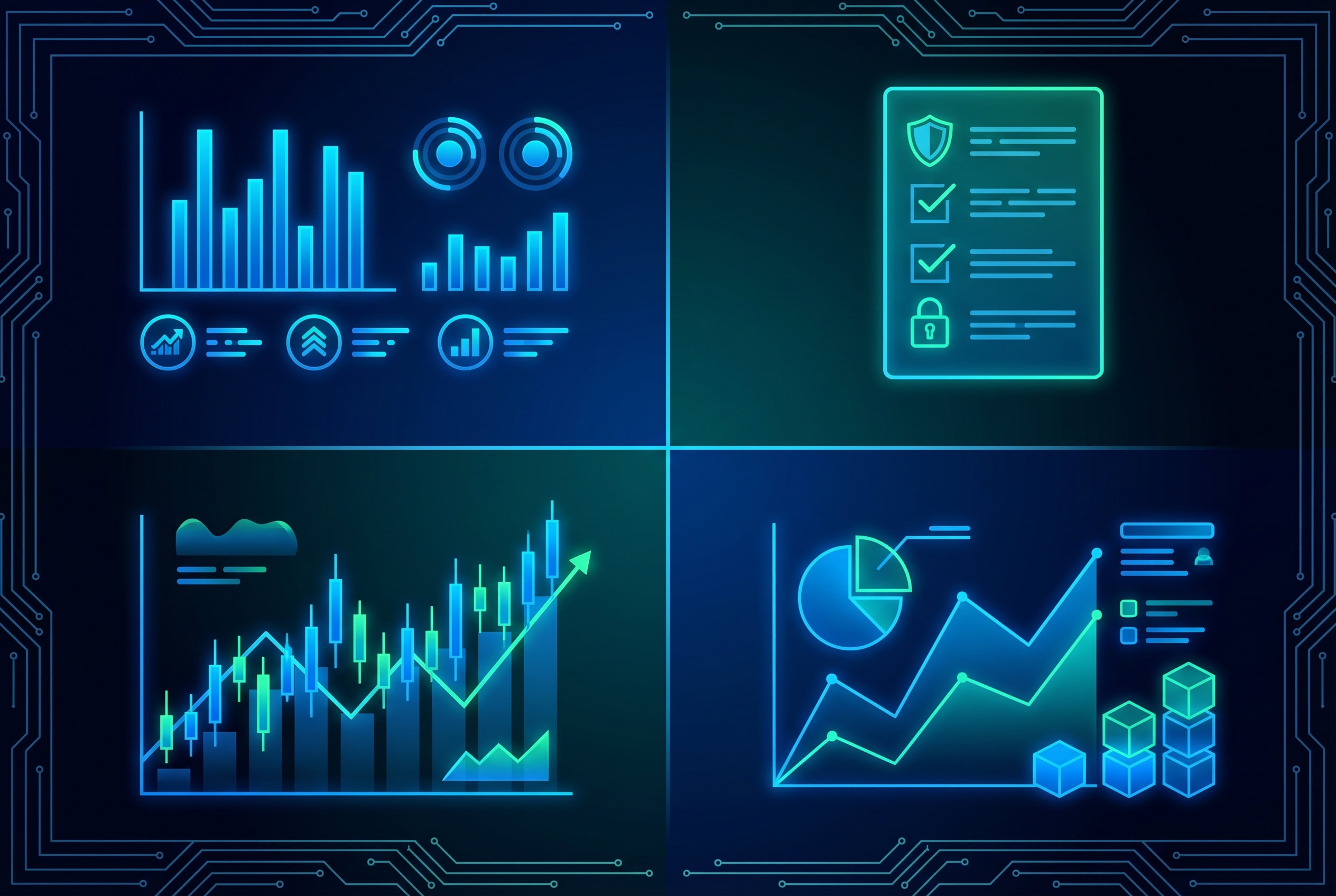 Crypto trading simulator dashboard with virtual orders and chart analysis
