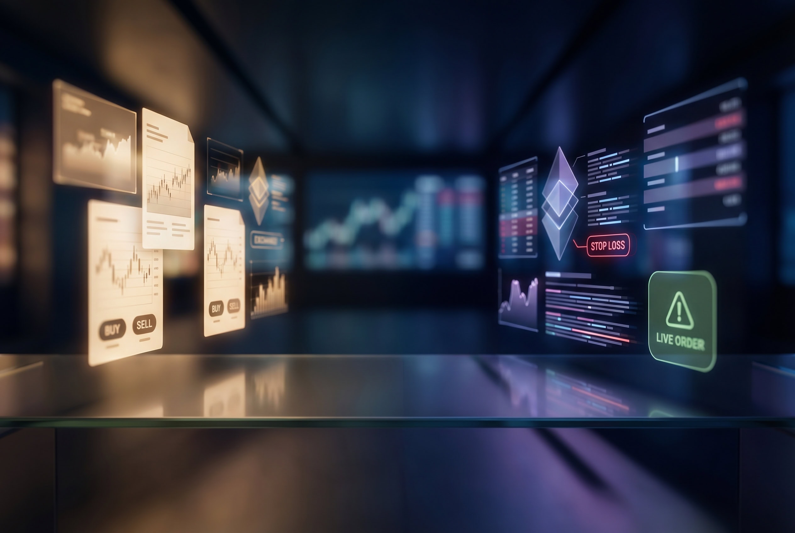 Transition from paper trading to live crypto trading with risk controls