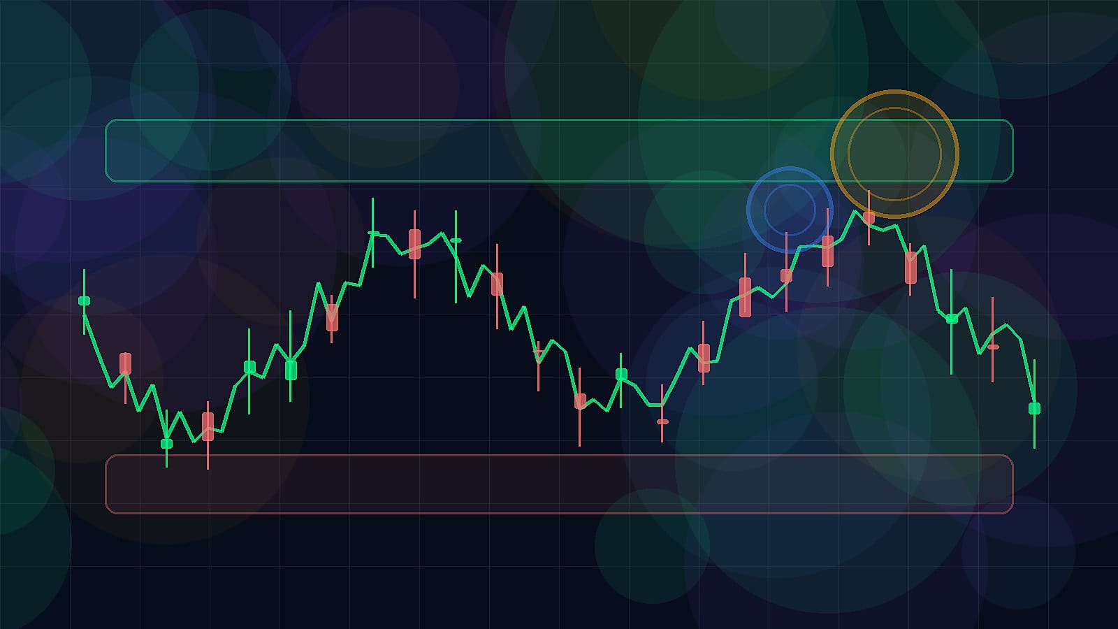 Crypto swing trading market chart illustration