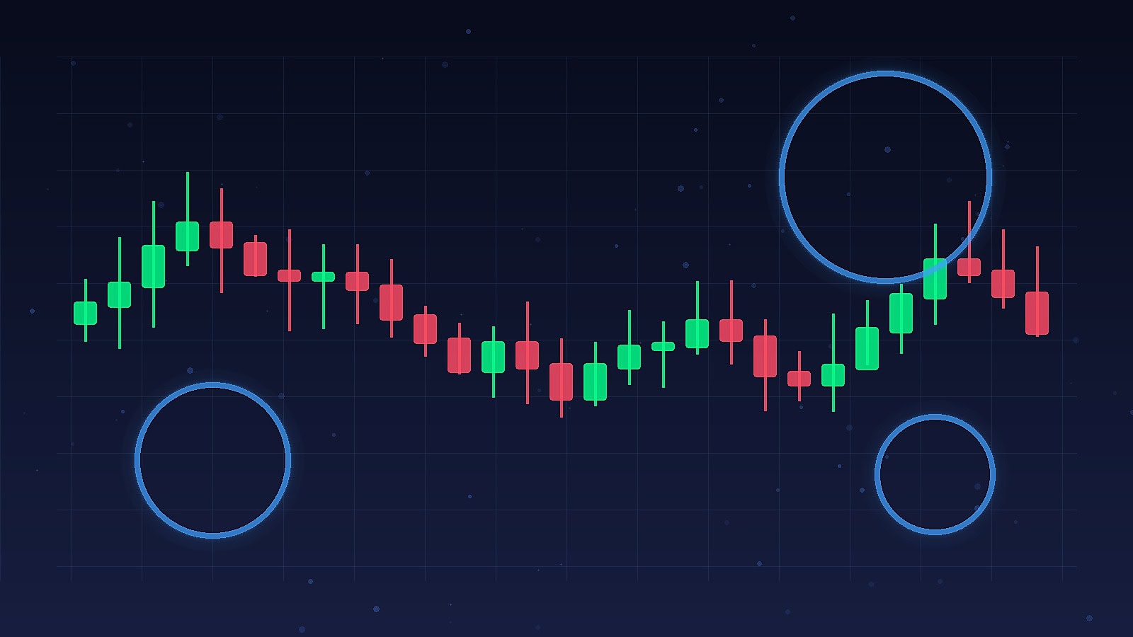 Abstract Bitcoin ETF flow dashboard with dark market chart